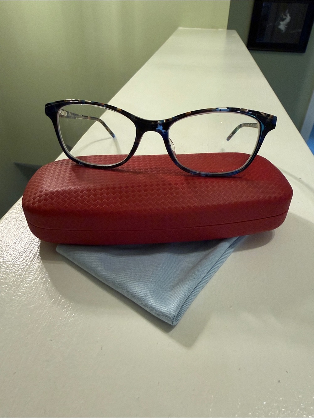 Tortoiseshell Cat-Eye Prescription Glasses - Blue/Brown/Black